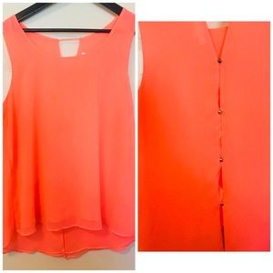 Orange Sleeveless Shirt